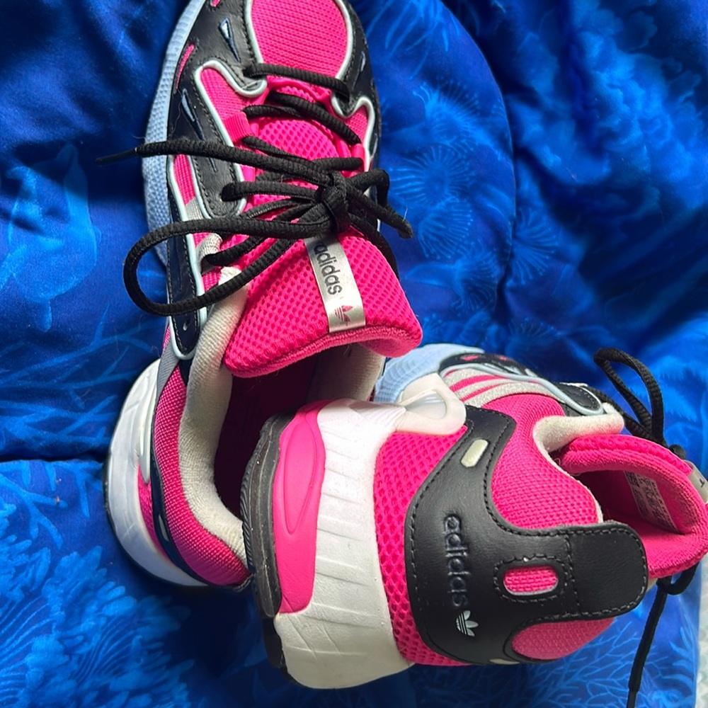 adidas Pink and Black Athletic Shoes